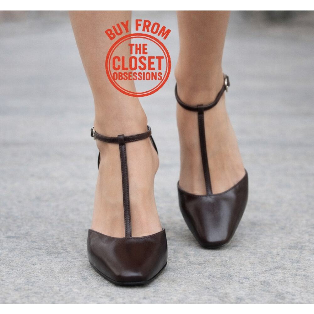 ZARA Leather Ankle Strap Heels NWT